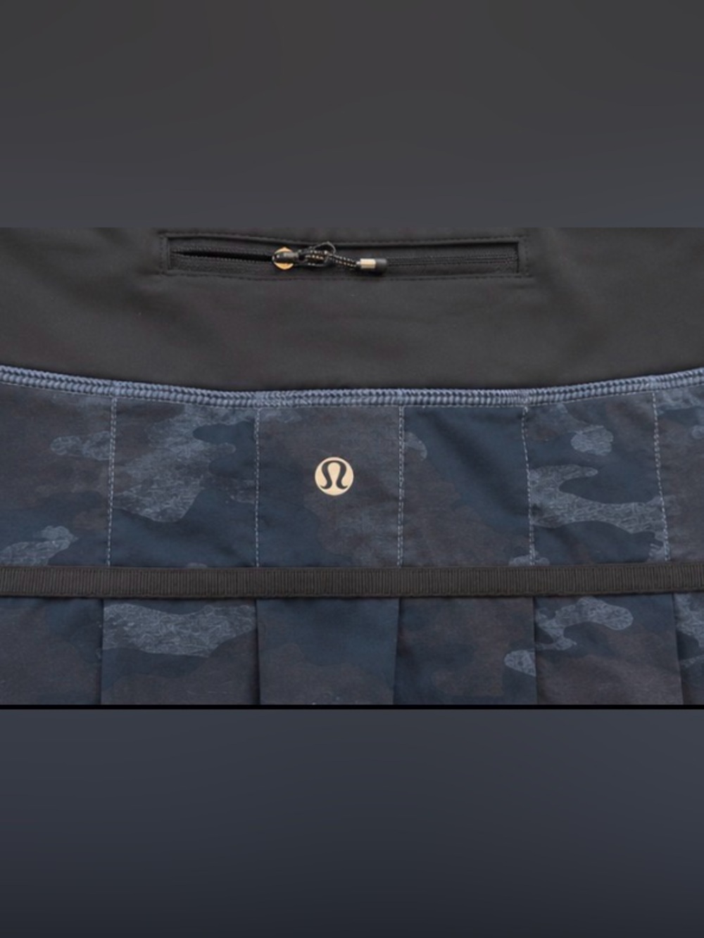 [Lululemon Run] Pace Setter Skirt 4-way Stretch (Regular) Sz: 6 Blue/Black - Picture 4 of 8